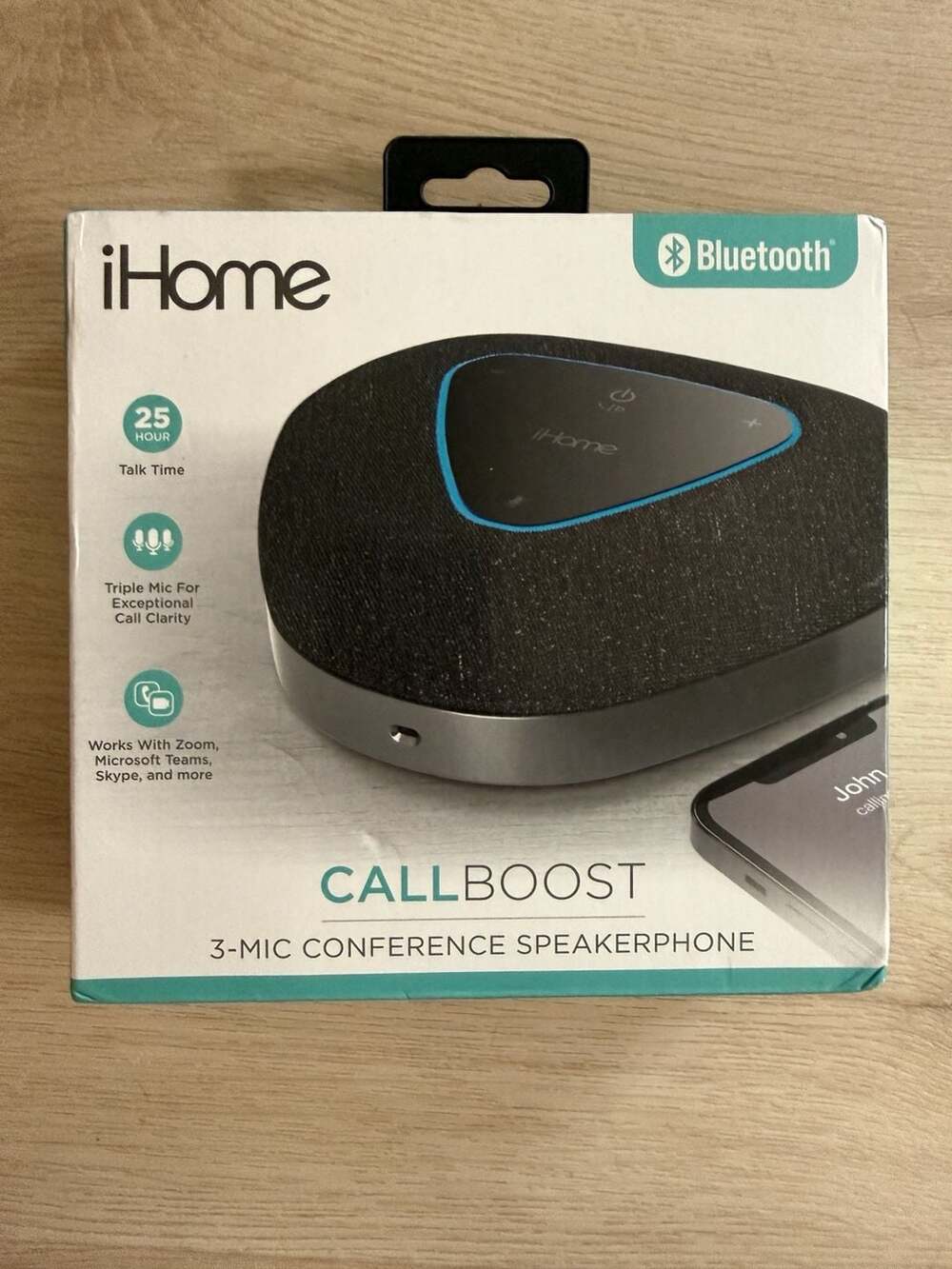 iHome CallBoost 3-Mic Conference Speakerphone iBTCP100